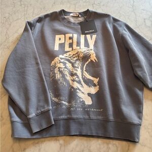 NWT Ena Pelly soft blue Crewneck Sweater